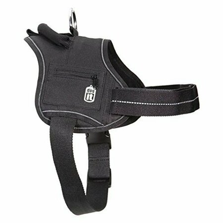 DOGIT Harness W/Fluor Print Logo, Sm Blk 2149-A